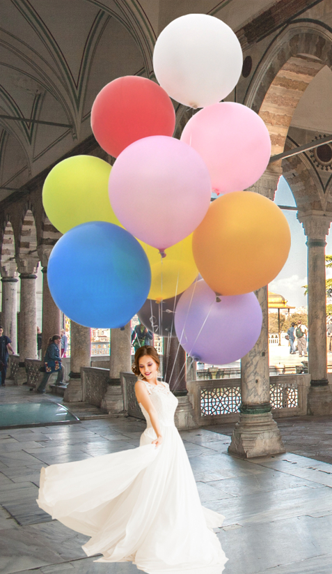 Glanznummern-auf-Hochzeiten-Grosse-Ballons-mit-Helium-Ballongas